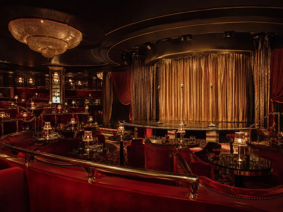 Park MGM Dolby Live theater lit up at night